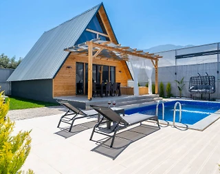 Fethiye Karaçulha'da Doğa İle İç İçe, Özel Havuzlu, Şık Bungalov - 3