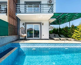 Fethiye Karagedik'te Sakin Konumda, Özel Havuzlu, İkiz Villa - 2