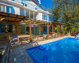 Fethiye Kayaköy'de Doğa Manzaralı, Özel Havuzlu, Kiralık Villa - 2