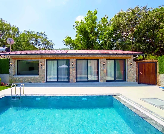 Fethiye Kayaköy'de Balayı Çiftlerine Uygun, Özel Havuzlu, Kiralık Villa - 1