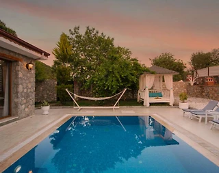 Fethiye Kayaköy'de Doğa İle İçiçe, Özel Havuzlu, Jakuzili Villa - 3