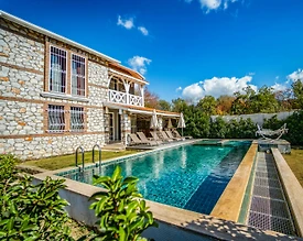 Fethiye Kayaköy'de Geniş Bahçe İçerisinde, Özel Havuzlu, Taş Villa - 3