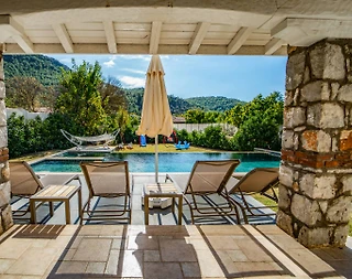 Fethiye Kayaköy'de Geniş Bahçe İçerisinde, Özel Havuzlu, Taş Villa - 5