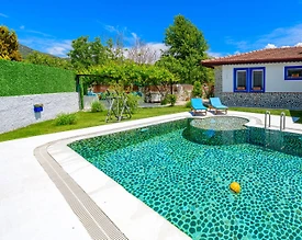 Fethiye Kayaköy'de Geniş Bahçeli, 3+1 Özel Havuzlu,  Villa  - 2