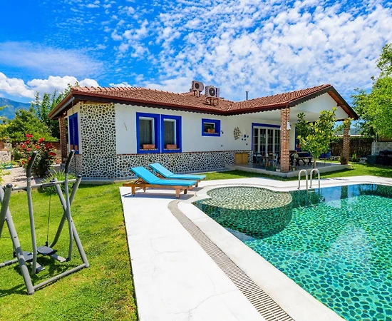 Fethiye Kayaköy'de Geniş Bahçeli, 3+1 Özel Havuzlu, Villa - 1