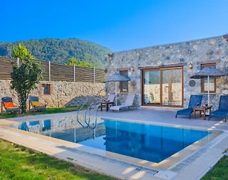 Fethiye Kayaköy'de Geniş Bahçeli, Özel Havuzlu, 2+1 Kiralık Villa - 3