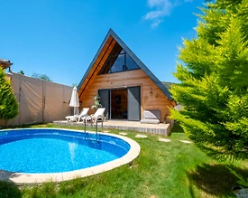 Fethiye Kayaköy'de Huzurlu Doğada, Özel Havuzlu, 4 Kişilik Bungalov - 3