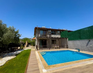 Fethiye Kayaköy'de Huzurlu Doğada, Özel Havuzlu, İkiz Villa - 3