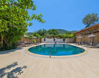 Fethiye Kayaköy'de Muhteşem Bahçe İçerisinde, Özel Havuzlu, Taş Villa - 3