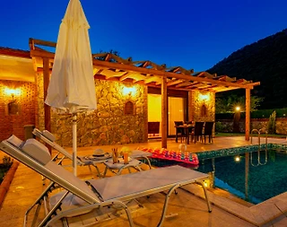 Fethiye Kayaköy'de Müthiş Doğada, Özel Havuzlu, Modern Kiralık Villa - 3