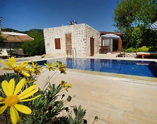 Fethiye Kayaköy'de Otantik Tasarımlı, Özel Havuzlu, Balayı Villası - 4