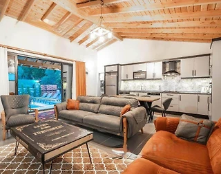 Fethiye Kayaköy'de Taş Mimarili, Özel Havuzlu, Konforlu Villa - 4