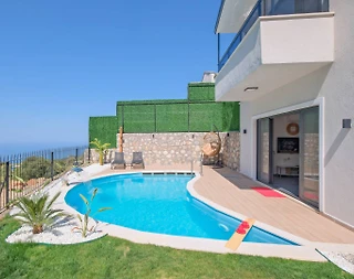 Fethiye Karaağaç'ta Dağ ve Doğa Manzaralı, Özel Havuzlu, Tatil Villası - 2