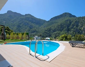 Fethiye Karaağaç'ta Dağ ve Doğa Manzaralı, Özel Havuzlu, Tatil Villası - 3