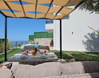 Fethiye Karaağaç'ta Dağ ve Doğa Manzaralı, Özel Havuzlu, Tatil Villası - 4