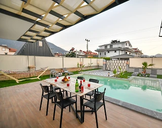 Fethiye Karaçulha'da Kalabalık Ailelere Uygun, Özel Havuzlu, Şık Villa - 5