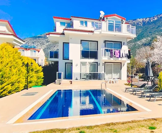 Fethiye Ölüdeniz'de Elverişli Konumda, Özel Havuzlu, 4+1 Villa - 1