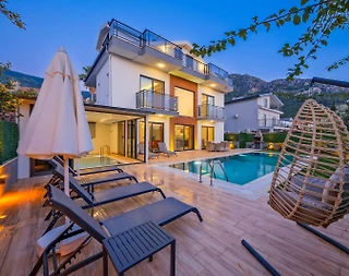 Fethiye Ölüdeniz'de Elverişli Konumda, Özel Havuzlu, Modern Villa - 3