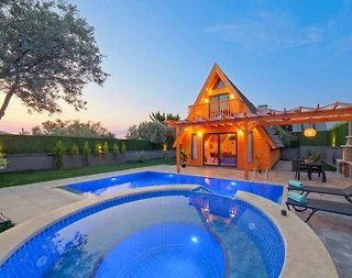 Fethiye Ölüdeniz'de Enfes Doğada, Özel Havuzlu, Şık Bungalov - 1