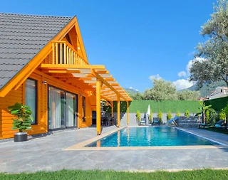 Fethiye Ölüdeniz'de Enfes Doğada, Özel Havuzlu, Şık Bungalov - 4
