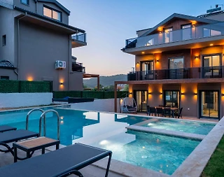 Fethiye Ölüdeniz'de Kalabalık Ailelere Uygun, Özel Havuzlu, Lüks Villa - 4