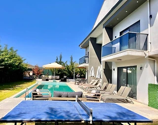Fethiye Ölüdeniz'de Merkezi Konumda, Özel Havuzlu, Olanaklı Villa - 2