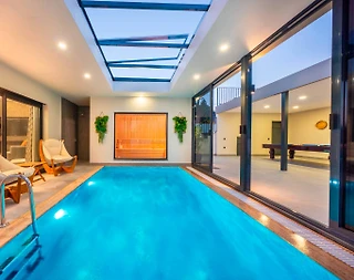 Fethiye Ölüdeniz'de Modern Mimarili, Açık ve Kapalı Havuzlu, 4+1 Villa - 5