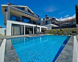 Fethiye Ölüdeniz'de Modern Tasarımlı, Özel Havuzlu, 4+1 Kiralık Villa - 3
