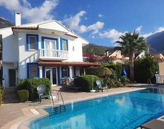 Fethiye Ölüdeniz'de Muhteşem Dağ Manzaralı,Özel Havuzlu, Kiralık Villa - 1