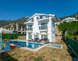 Fethiye Ölüdeniz'de Nezih Konumda, Özel Havuzlu, Modern Villa - 4