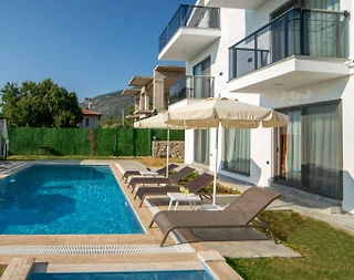 Fethiye Ölüdeniz'de Nezih Konumda, Özel Havuzlu, Modern Villa - 5