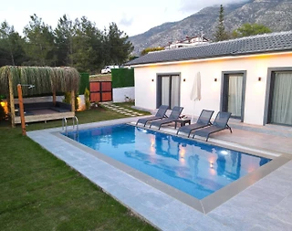 Fethiye Ölüdeniz'de Bahçe İçerisinde, Özel Havuzlu, 5 Kişilik Villa - 2