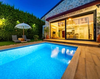 Fethiye Ölüdeniz'de Sakin Konumda, Özel Havuzlu, Konforlu Villa - 4