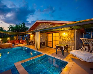 Muğla Seydikemer'de Bahçeli, Özel Havuzlu, Jakuzili ve Saunalı Villa - 2