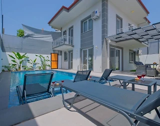 Fethiye Yeni'de Kalabalık Ailelere Uygun, Özel Havuzlu, İkiz Villa - 5
