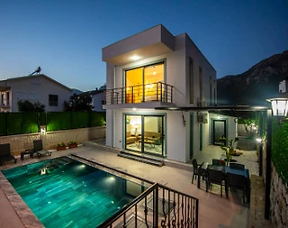 Fethiye Yeşilüzümlü'de Doğa İçerisinde, Özel Havuzlu, Modern Villa - 5