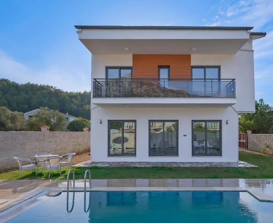 Fethiye Yeşilüzümlü'de Doğa İçerisinde, Özel Havuzlu, Modern Villa - 1