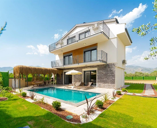 Fethiye Yeşilüzümlü'de Muhteşem Doğada, Özel Havuzlu, Bahçeli Villa - 1