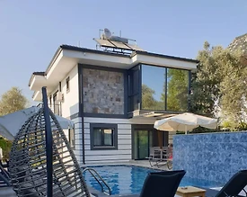 Fethiye Yeşilüzümlü'de Sakin Konumda, Özel Havuzlu, Lüks Villa - 2