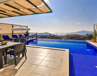 Kaş Bezirgan'da Deniz Manzaralı, Özel Havuzlu, Jakuzili, Kiralık Villa - 5