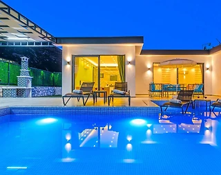 Kaş Bezirgan'da Sakin Konumda, Özel Havuzlu, Balayı Villası - 1