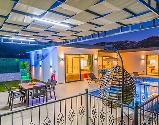 Kaş Bezirgan'da Sakin Konumda, Özel Havuzlu, Balayı Villası - 3