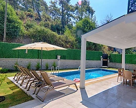 Göcek İnlice'de Sakin Konumda, Özel Havuzlu, İkiz Villa - 3