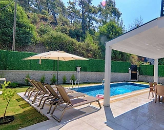 Göcek İnlice'de Sakin Konumda, Özel Havuzlu, İkiz Villa - 3
