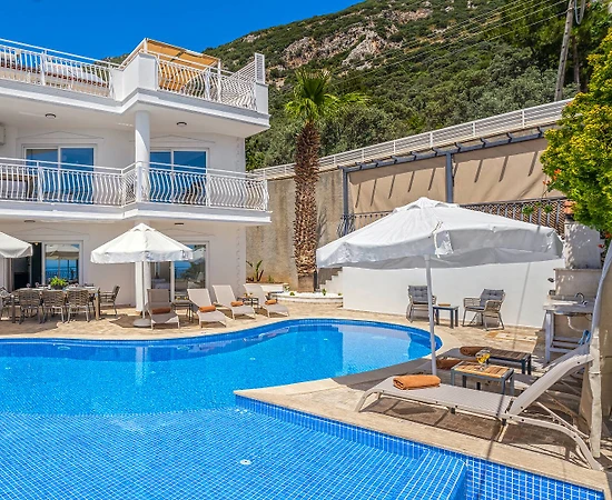 Kaş Kalkan'da Enfes Deniz Manzaralı, Özel Havuzlu, Lüks Villa - 1