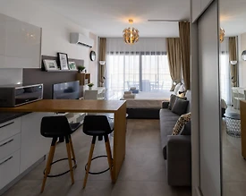 Kıbrıs İskele'de Tesis İçerisinde, Ortak Havuzlu, 1+1 Kiralık Daire - 2