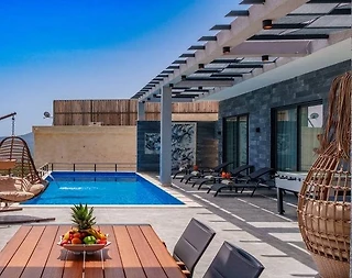 Kaş İslamlar'da Dağ ve Orman Manzaralı, Özel Havuzlu, 2+1 Villa - 5