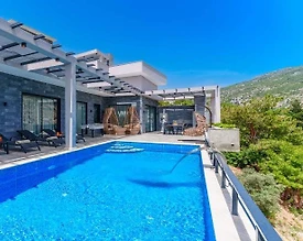 Kaş İslamlar'da Dağ ve Orman Manzaralı, Özel Havuzlu, 2+1 Villa - 3