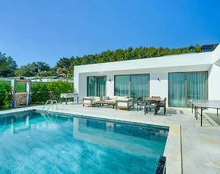 Kaş İslamlar'da Deniz Manzaralı, Özel Havuzlu, Çift Jakuzili Villa - 4