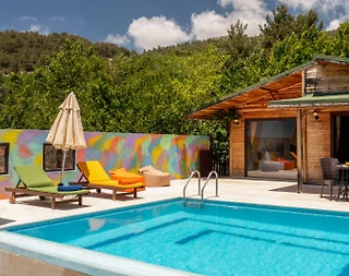 Kaş İslamlar'da Doğa Manzaralı, Özel Havuzlu, Balayı Villası - 1